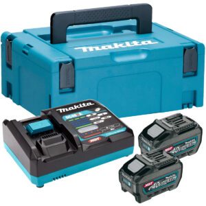 Makita 191V42 XGT 40V Max 5.0Ah Battery Charger Kit BL4050Fx2 DC40RA New