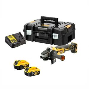 DeWalt DCG405P2 18V XR Brushless Angle Grinder Kit 2x 5.0Ah Batteries TSTAK