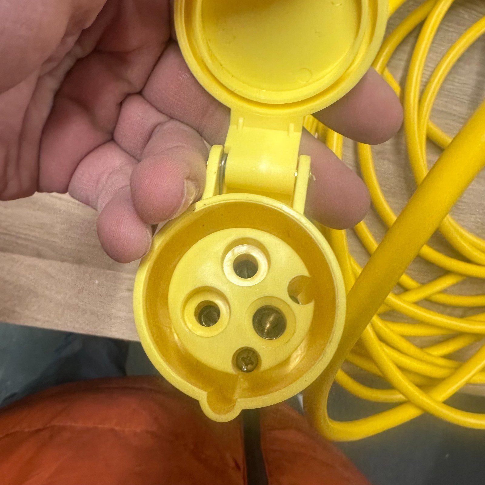 110V Site Extension Lead 16A CEE Yellow Industrial Cable – Used - Image 3