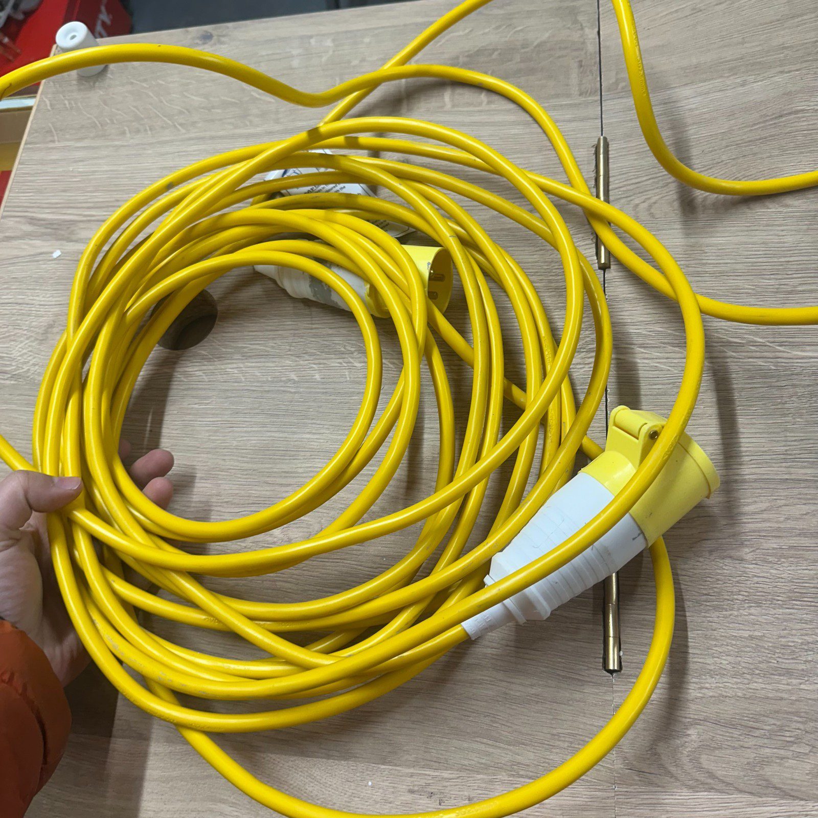 110V Site Extension Lead 16A CEE Yellow Industrial Cable – Used - Image 11