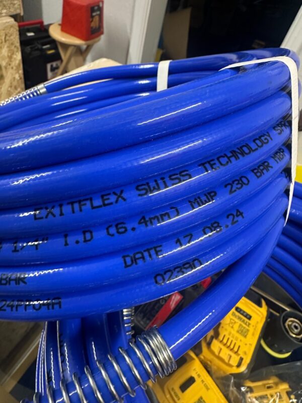 Exitflex High Pressure Hose 1/4 Inch 230 Bar (6.4mm) Swiss Technology Blue