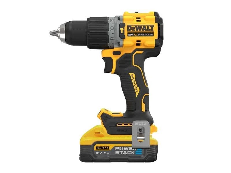 Dewalt DCD805H2T 18v XR Brushless Powerstack Combi Hammer Drill 2x5AH Batteries - Image 4