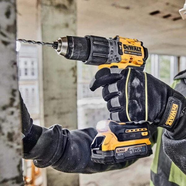 Dewalt DCD805H2T 18v XR Brushless Powerstack Combi Hammer Drill 2x5AH Batteries