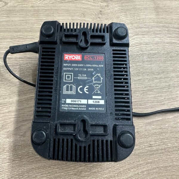 Ryobi BCL-1200 Lithium Battery Charger 12V Used Genuine UK Mains Plug Tested OK