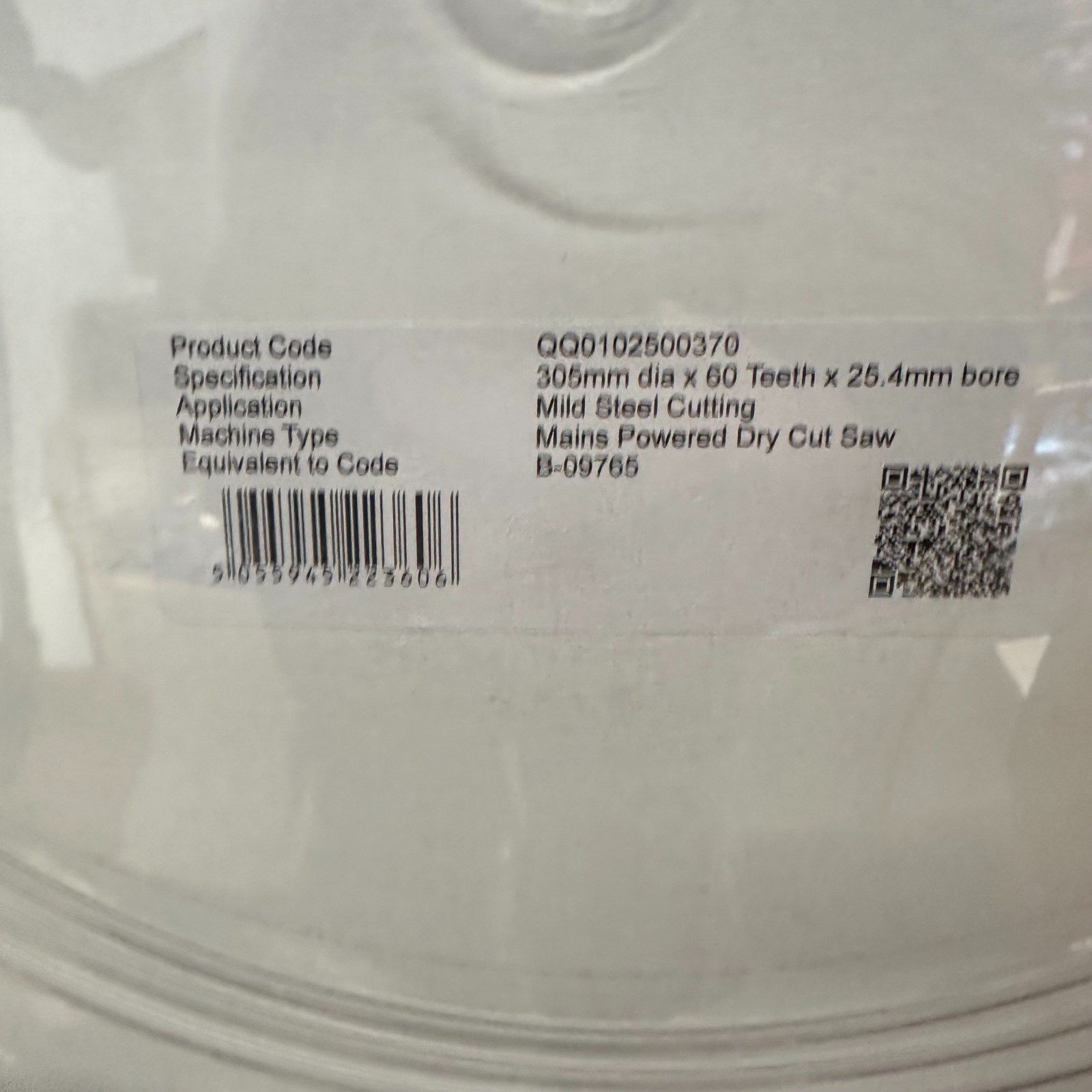 FFX 305mm Steel Cutting TCT Blade 60T 25.4mm Bore Cut Saw 2000RPM Mild Steel NEW - Image 2