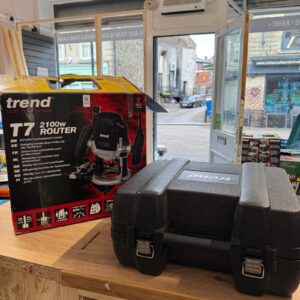 Trend T7E 2100W Router Variable Speed Plunge Router With Case Used 240V UK Clean