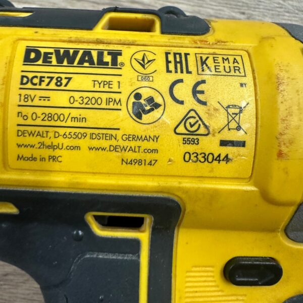 DeWalt DCF787 Impact Driver Brushless 18V XR Cordless 1/4" Hex Body Only