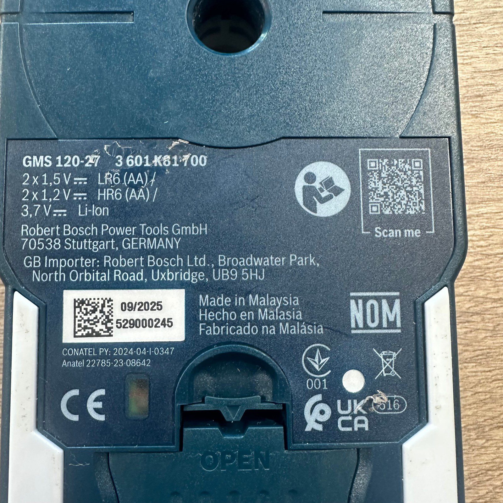 Bosch GMS 120-27 Professional Wall Scanner Stud Detector Metal Wire Finder - Image 15