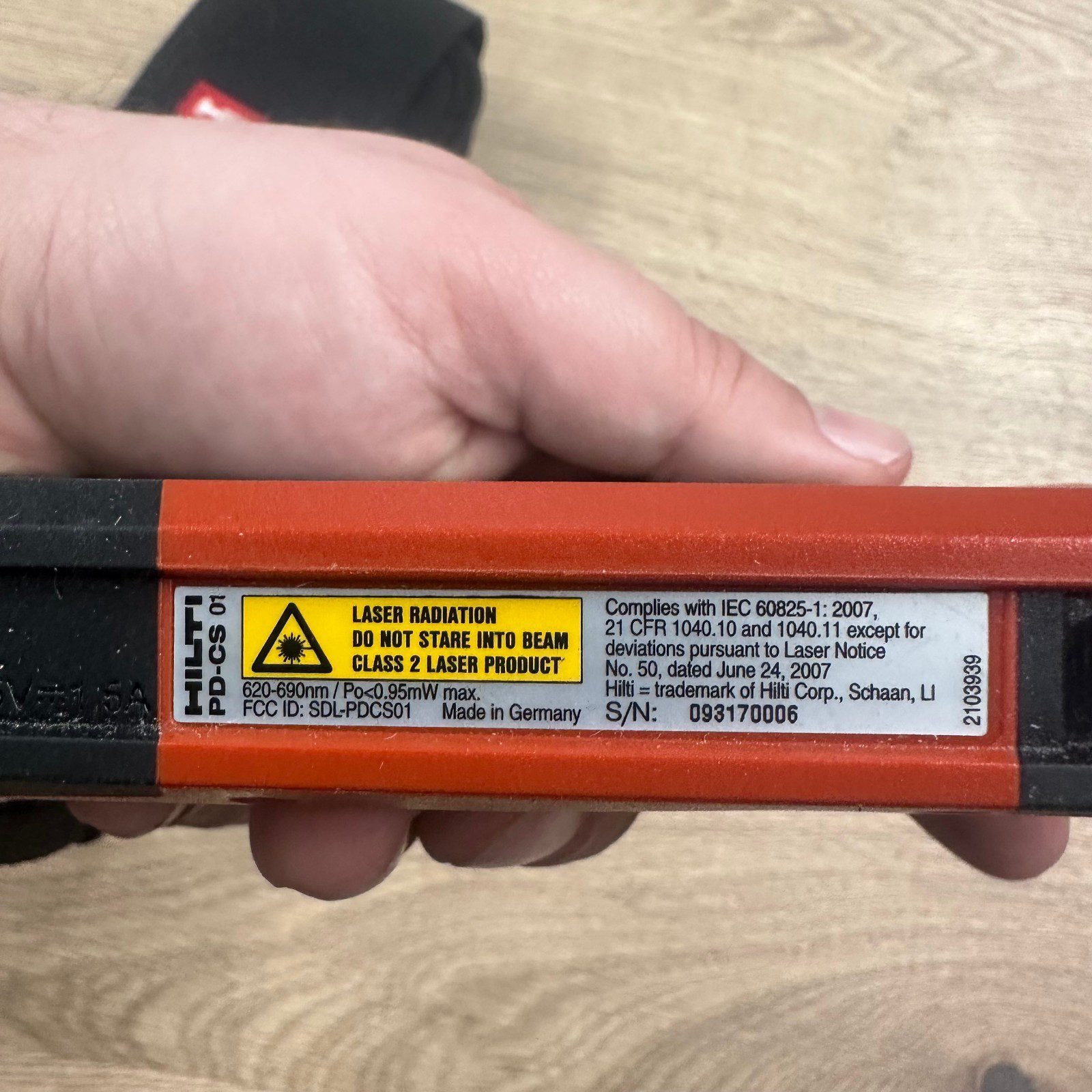 Hilti PD-CS Detection Scanner Laser Measure with Pouch & USB Charging Cable Used - Image 8