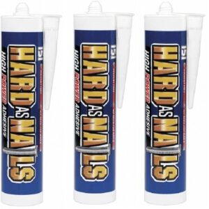 3 X CARTRIDGES HARD AS NAILS INTERIOR NO MORE NAILS SOLVENT FREE ADHESIVE 310ml