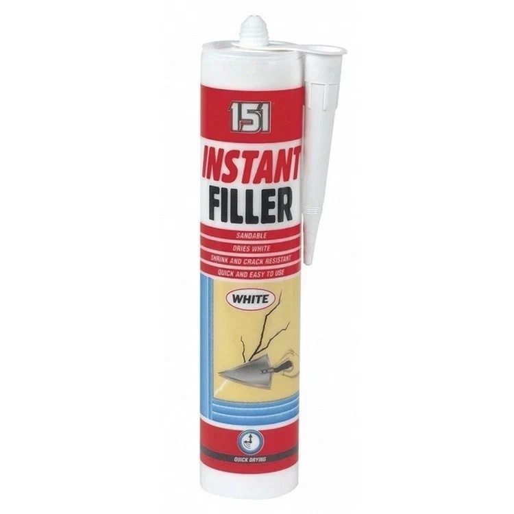 151 White Instant Filler Cartridge 280ml Crack Gap Hole Repair - Image 1