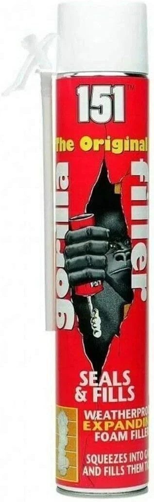 151 Gorilla Filler Expanding Foam 750ml Gap Crack Hole Sealant