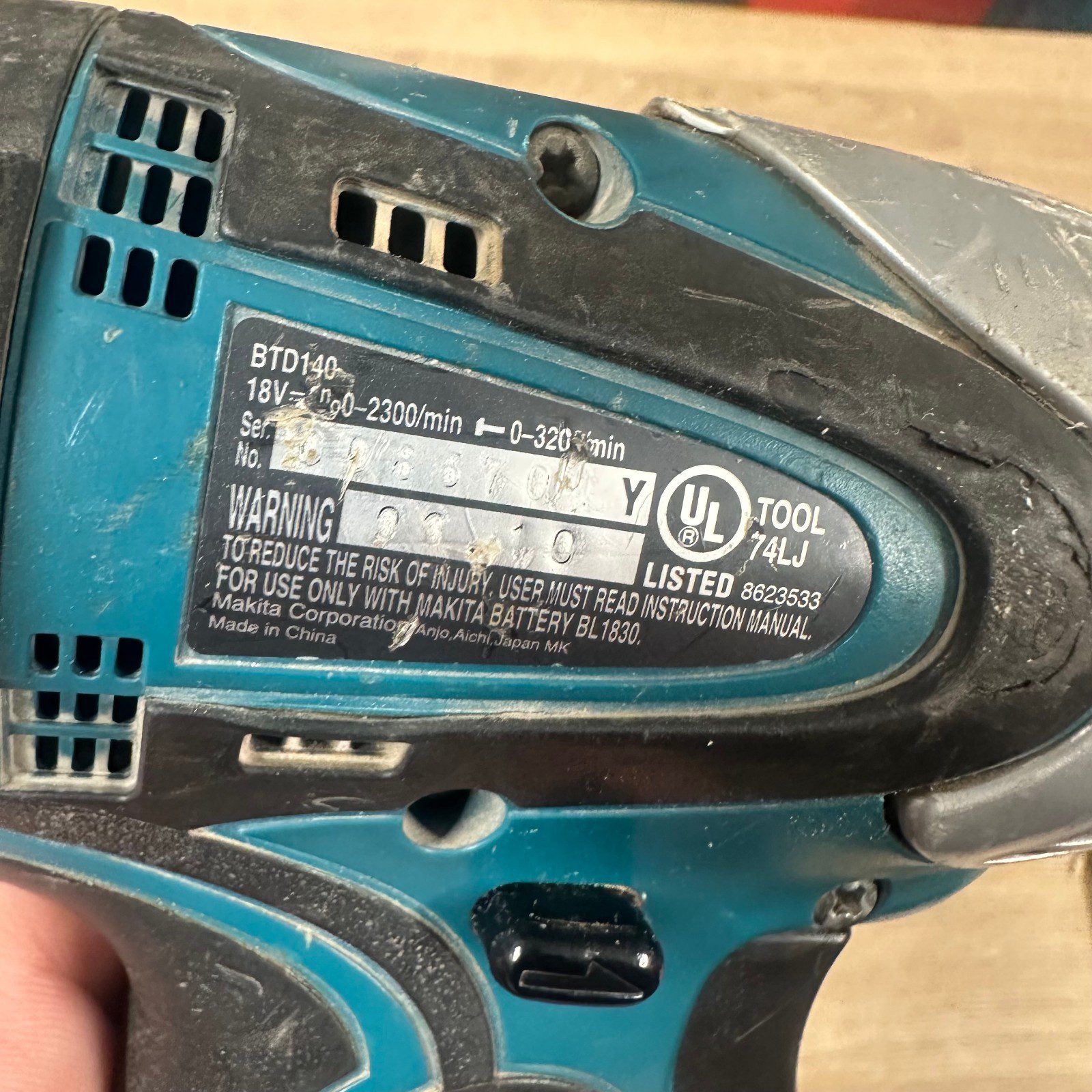Makita BTD140 18V Cordless Impact Driver Bare Unit 1/4" Hex Used Tool Body Only - Image 3