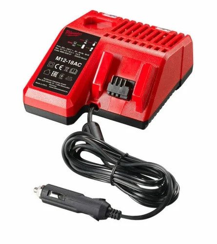 Milwaukee M12-18AC Car Charger M12 M18 Battery Charger 12V Vehicle Adapter