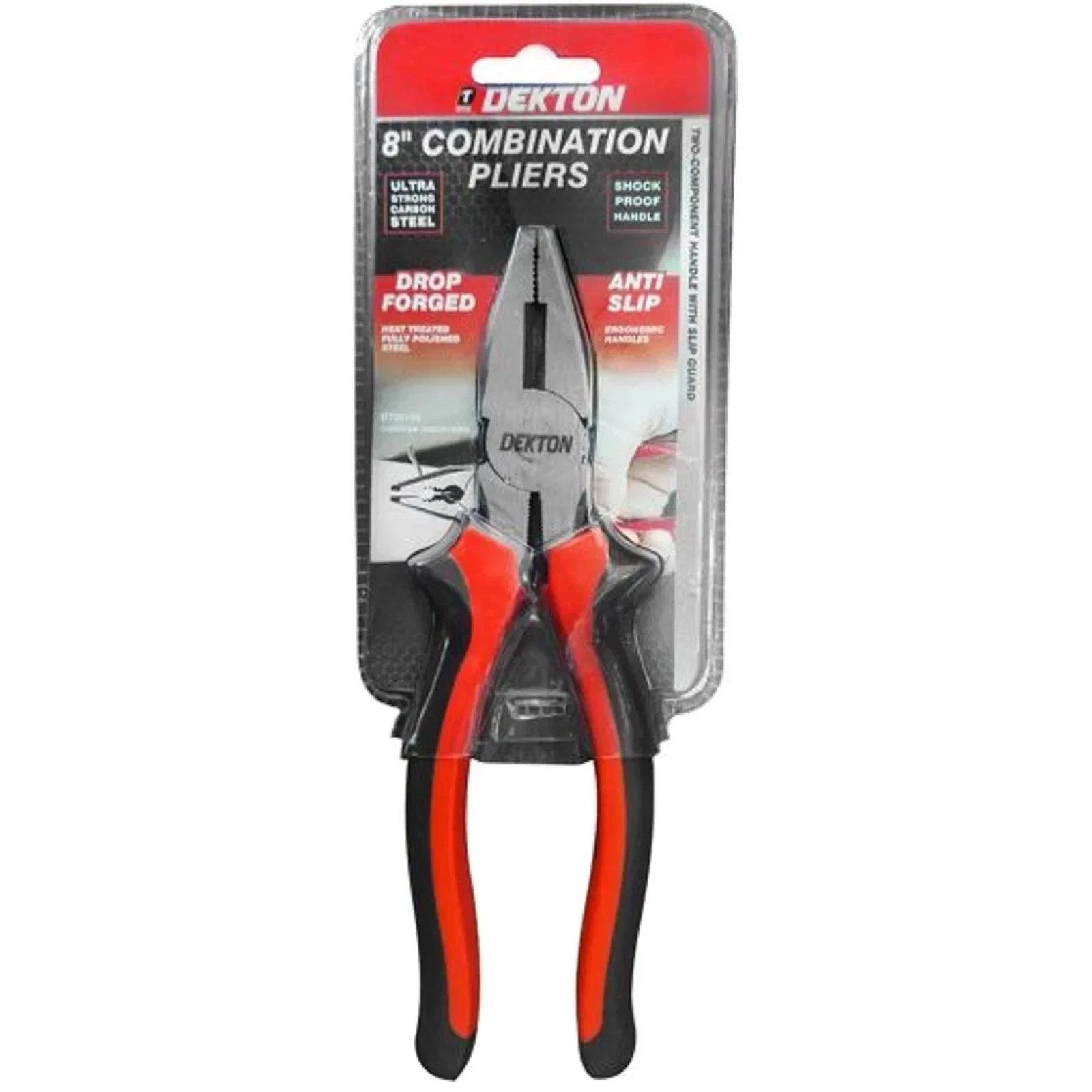 Dekton 200mm Soft Grip Combination Pliers Wire Cutters Plier Tool 8" - Image 2