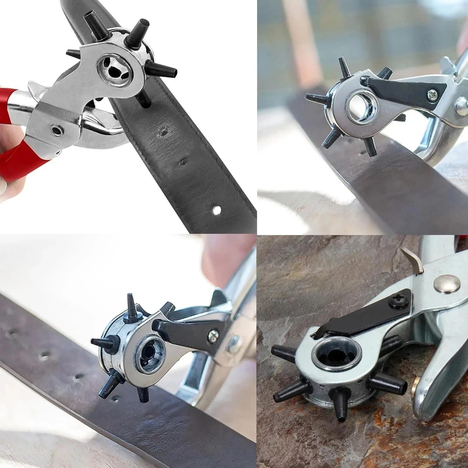 Dekton Revolving Punch Pliers Heavy Duty Multi Function Hole Adjustable New - Image 5