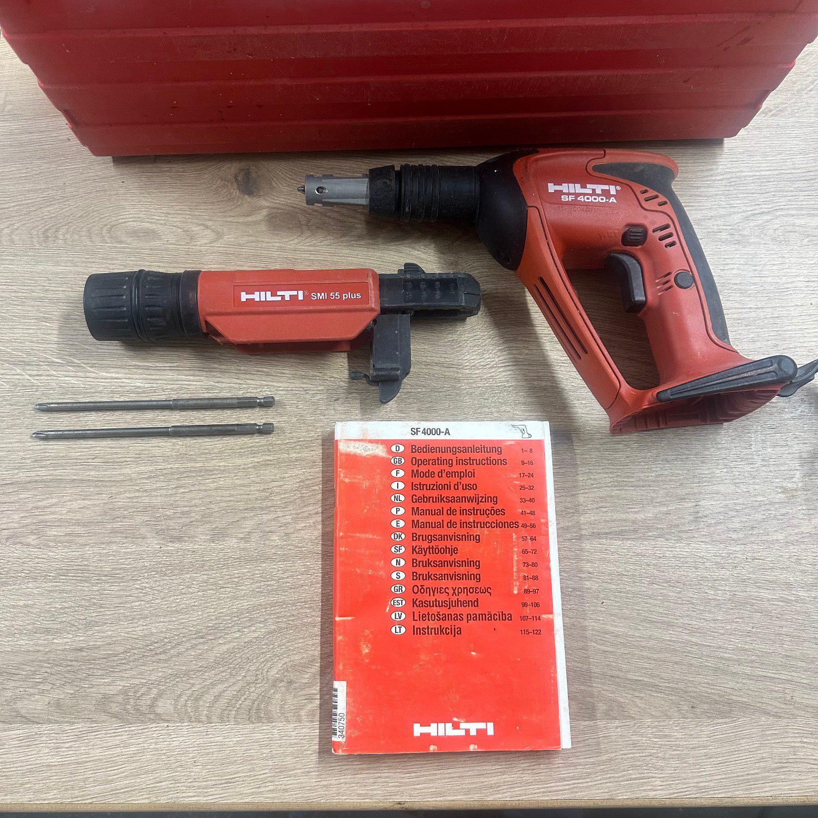 Hilti SF 4000-A Drywall Screwdriver Kit with SMI 55 Plus Magazine Used Set - Image 3