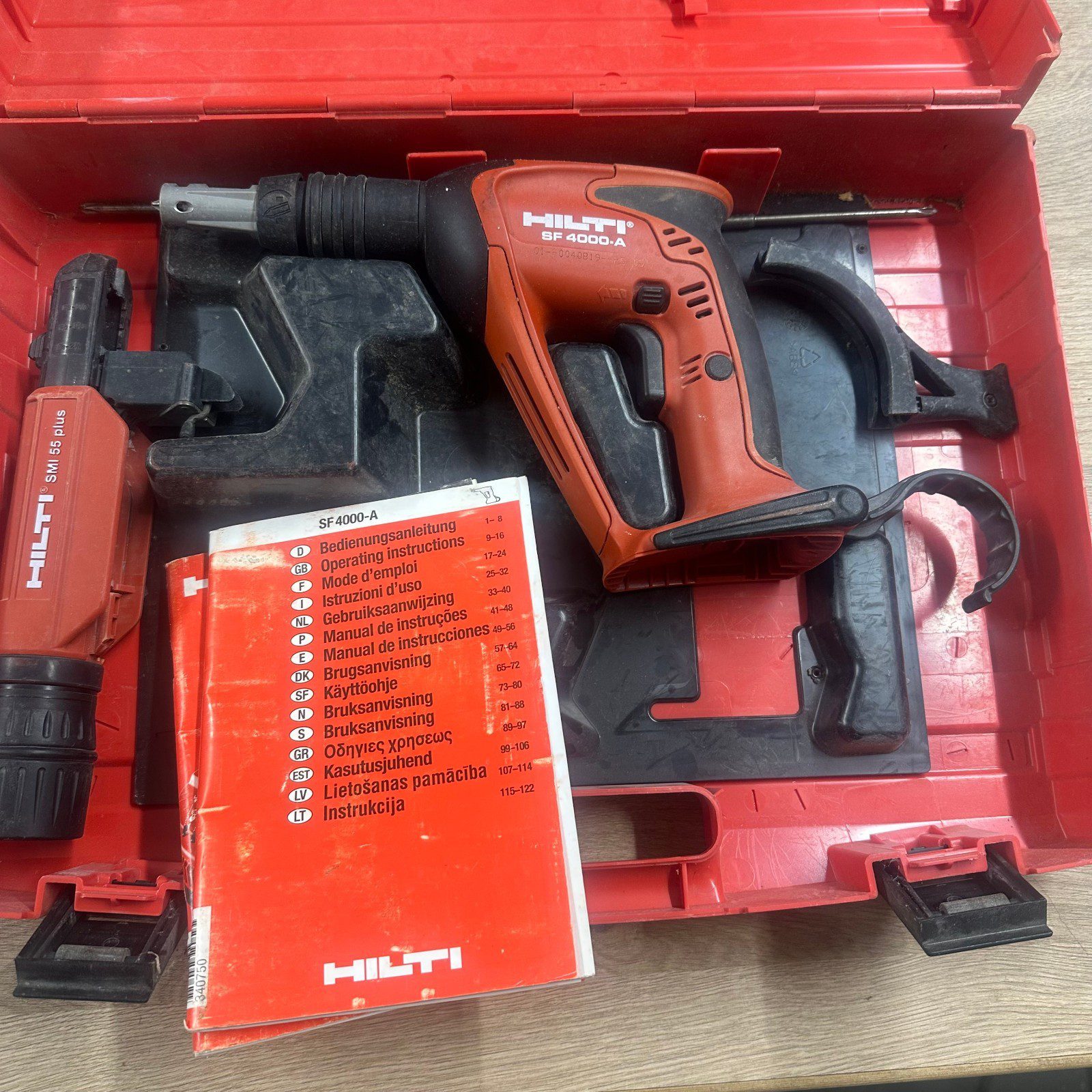 Hilti SF 4000-A Drywall Screwdriver Kit with SMI 55 Plus Magazine Used Set - Image 5