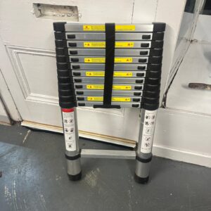 3.8m Telescopic Extension Ladder Aluminium Folding Compact Portable Used