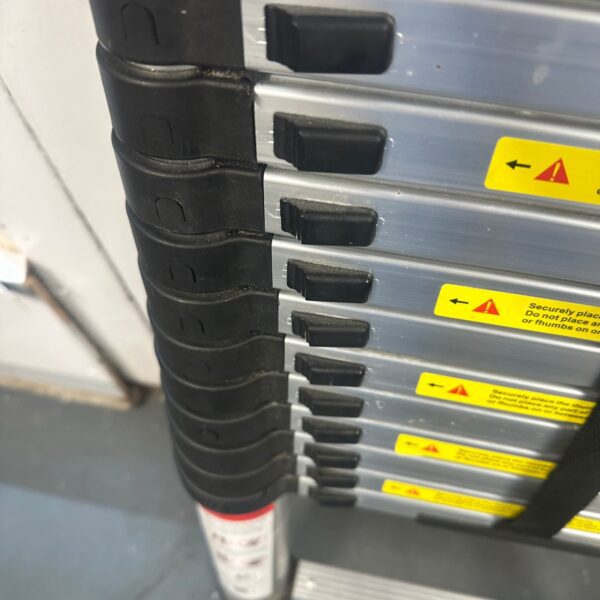 3.8m Telescopic Extension Ladder Aluminium Folding Compact Portable Used