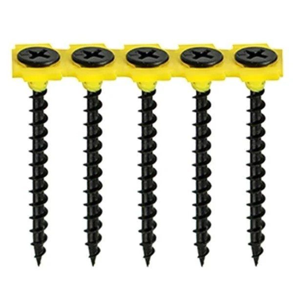 TIMco Coarse Thread Collated Drywall Screws 3.5 x 50 Black Phosphate Boxed
