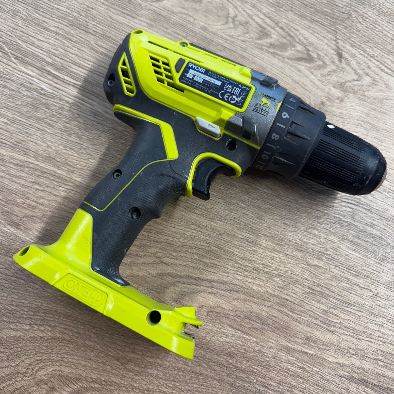 Ryobi R18PD3 18V ONE+ Cordless Hammer Drill Driver Body Only Used Combi Drill - Image 15