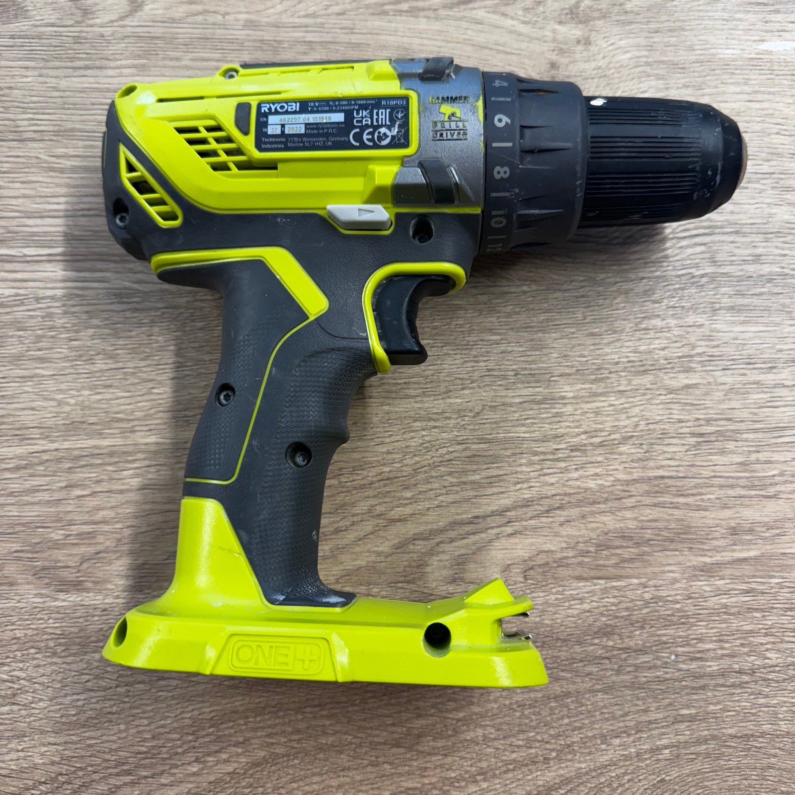 Ryobi R18PD3 18V ONE+ Cordless Hammer Drill Driver Body Only Used Combi Drill - Image 16