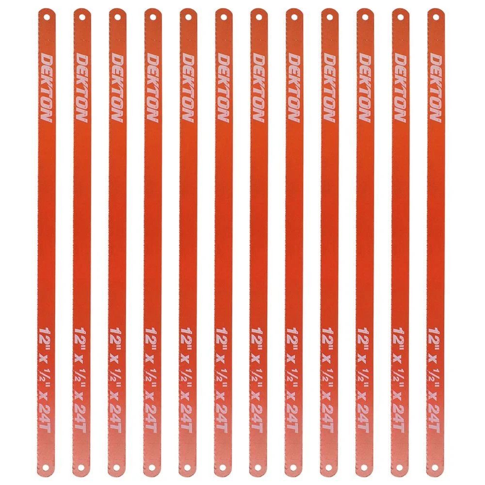 Dekton 12 Piece Hacksaw Blades 12 Inch 24TPI New Fine Cut Steel Wood Plastic - Image 2
