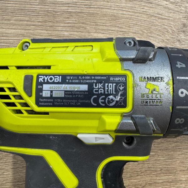 Ryobi R18PD3 18V ONE+ Cordless Hammer Drill Driver Body Only Used Combi Drill