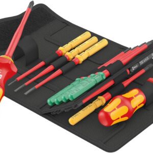Wera KK Turbo i 1 Tool Finder Screwdriver Set 16 Piece VDE Insulated Kit Case