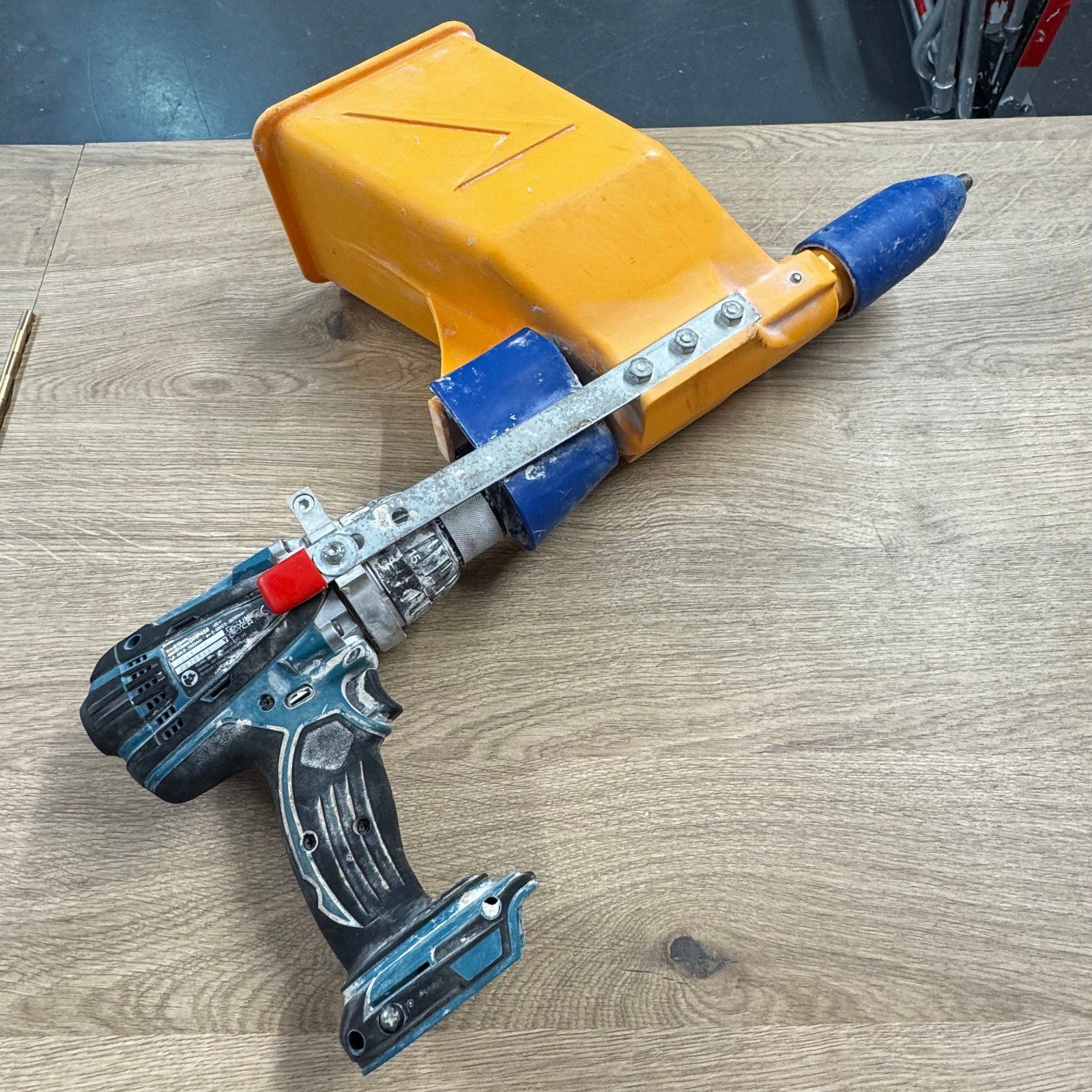 Quikpoint Mortar Gun Drill Attachment Brick Pointing Tool With Makita Drill - Image 3