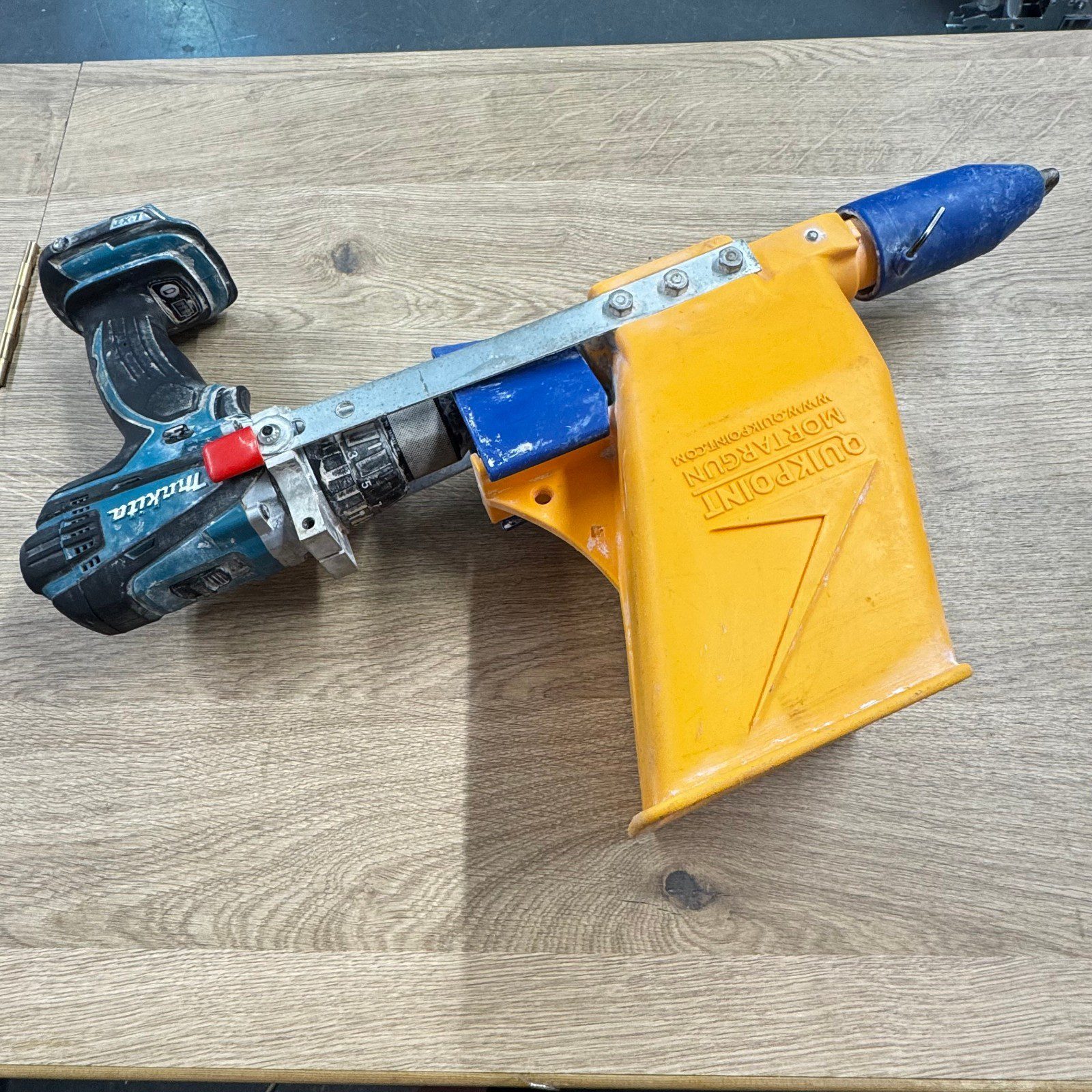 Quikpoint Mortar Gun Drill Attachment Brick Pointing Tool With Makita Drill - Image 8