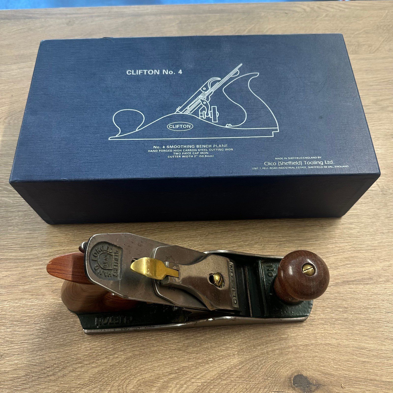 Clifton No.4 Smoothing Bench Plane Sheffield Woodworking Hand Plane No 4 - Image 1