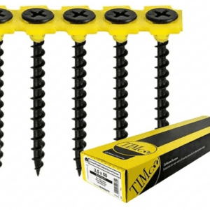 TIMco Coarse Thread Collated Drywall Screws 3.5 x 50 Black Phosphate Boxed