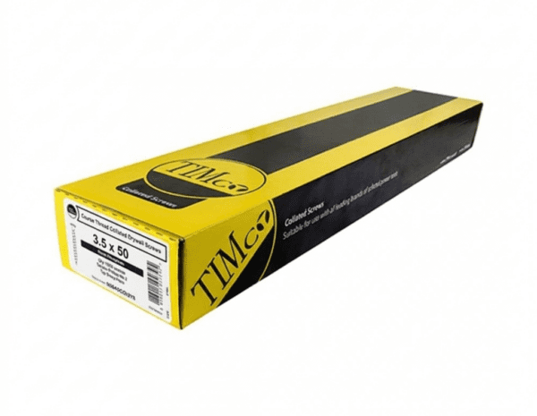 TIMco Coarse Thread Collated Drywall Screws 3.5 x 50 Black Phosphate Boxed