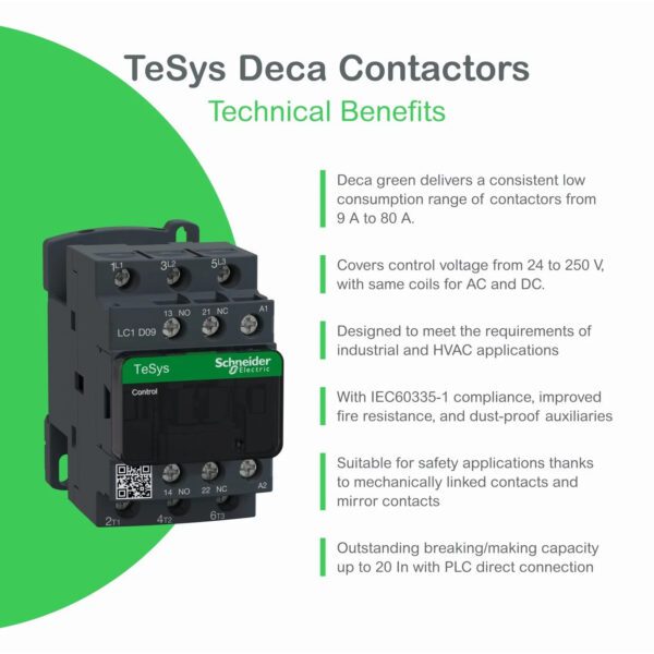 Schneider Electric LC1DT20 P7 TeSys Control Contactor - 4 Poles 20A - New in Box