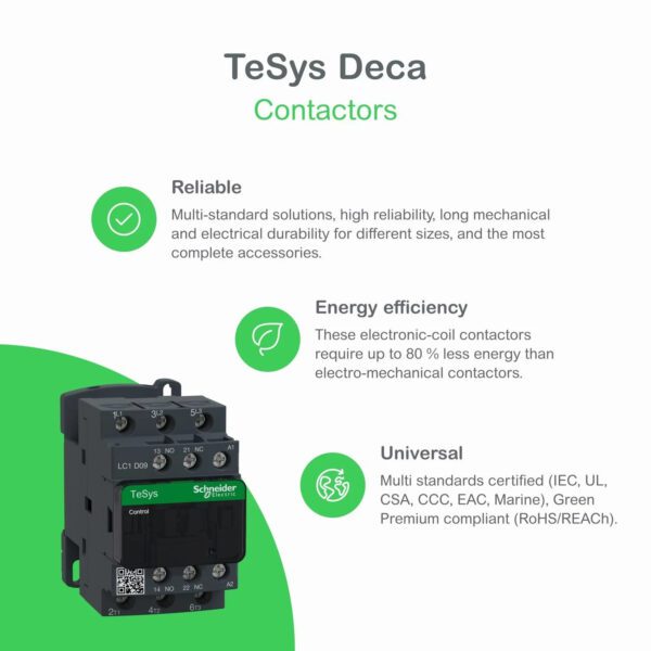Schneider Electric LC1DT20 P7 TeSys Control Contactor - 4 Poles 20A - New in Box