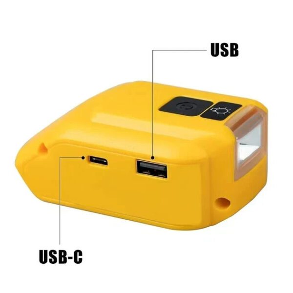 Battery Adapter for DEWALT USB Charger Adaptor 18V XR Lithium-ion (Tool ONLY)