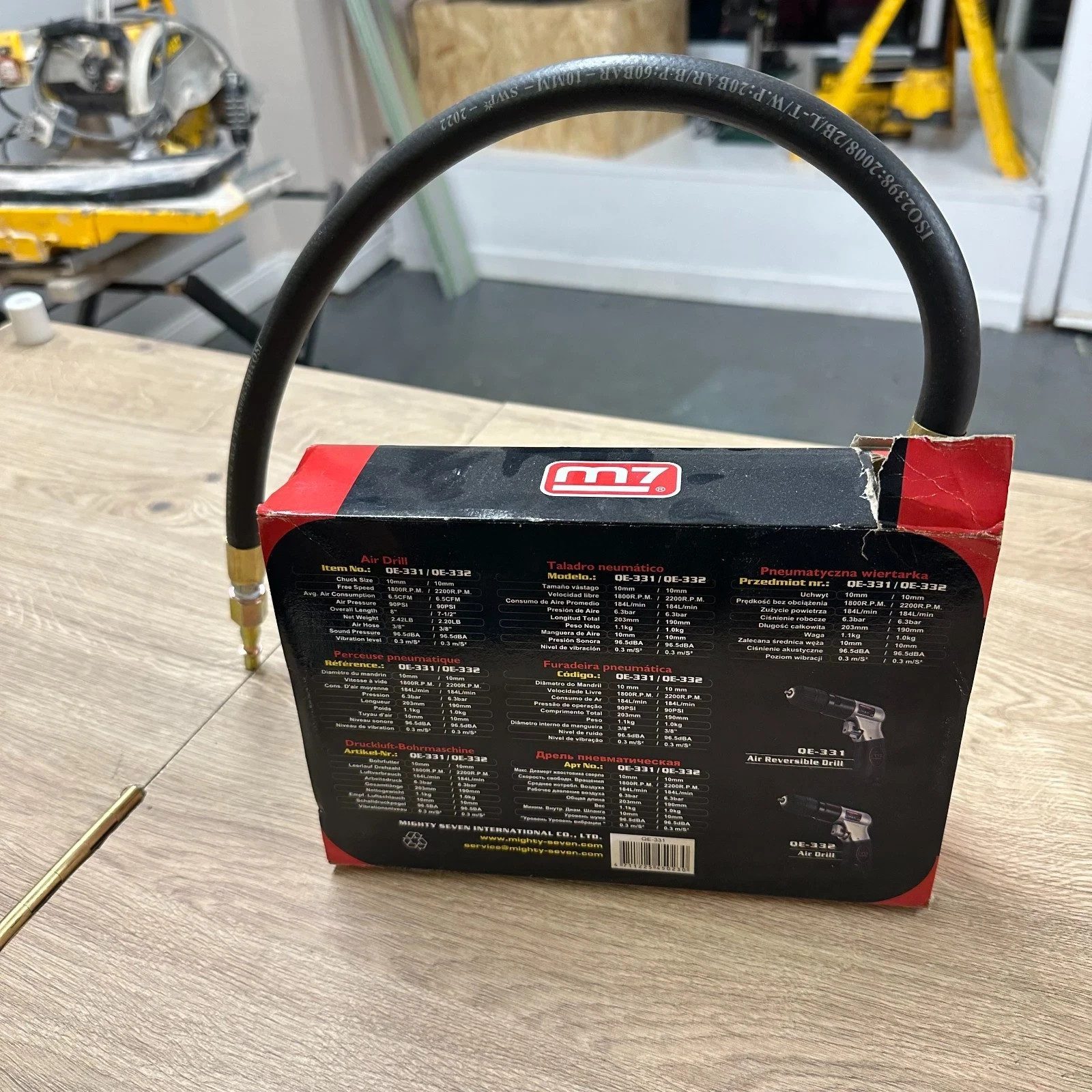 Mighty 7 3/8” 10mm Air Drill QE-331/332 M7 Professional Quality Mighty Seven - Image 3