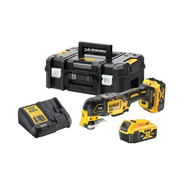 Dewalt DCS356P2 18v XR Brushless 3 Speed Multi Tool + Accessories 2x5.0ah Bat