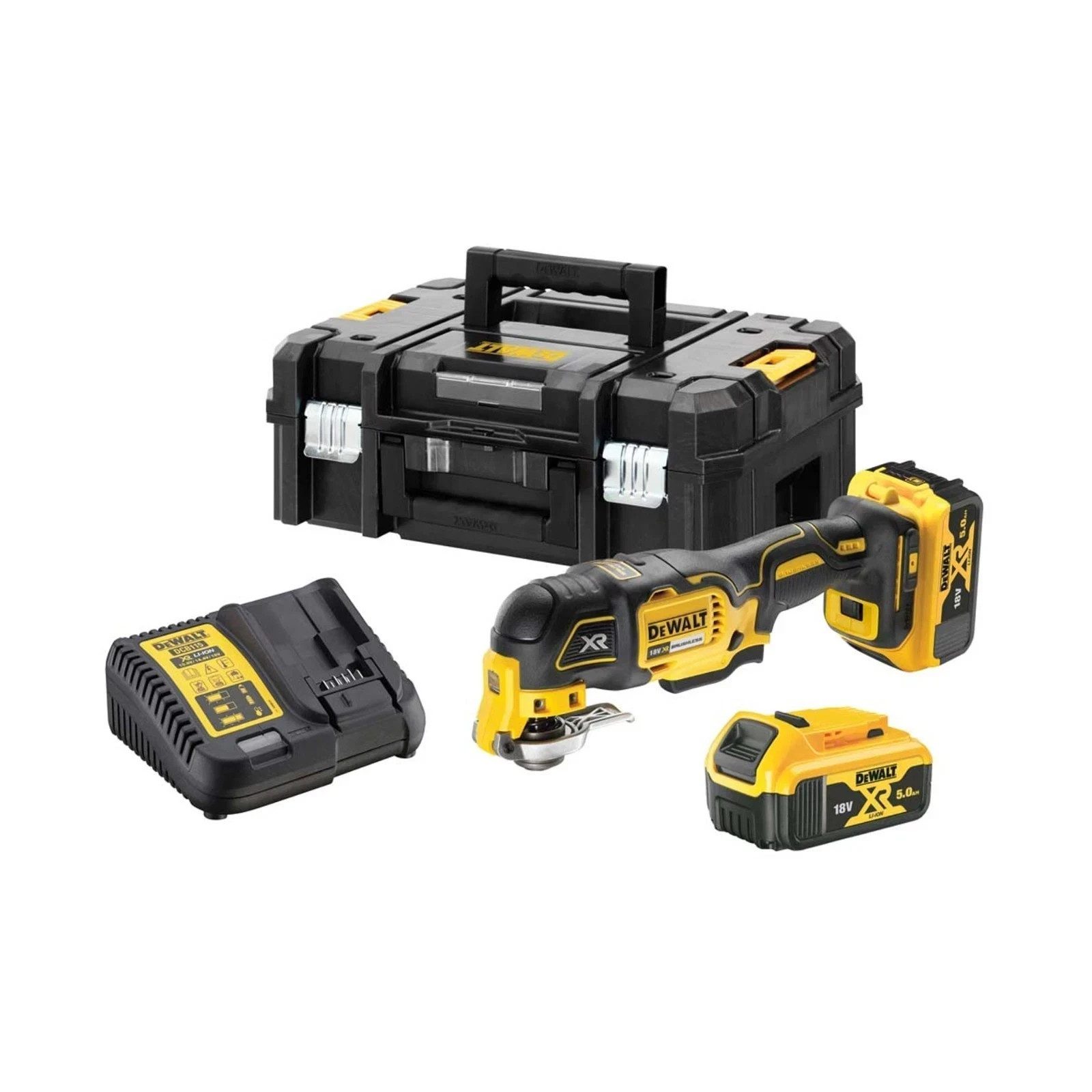 Dewalt DCS356P2 18v XR Brushless 3 Speed Multi Tool + Accessories 2x5.0ah Bat - Image 2