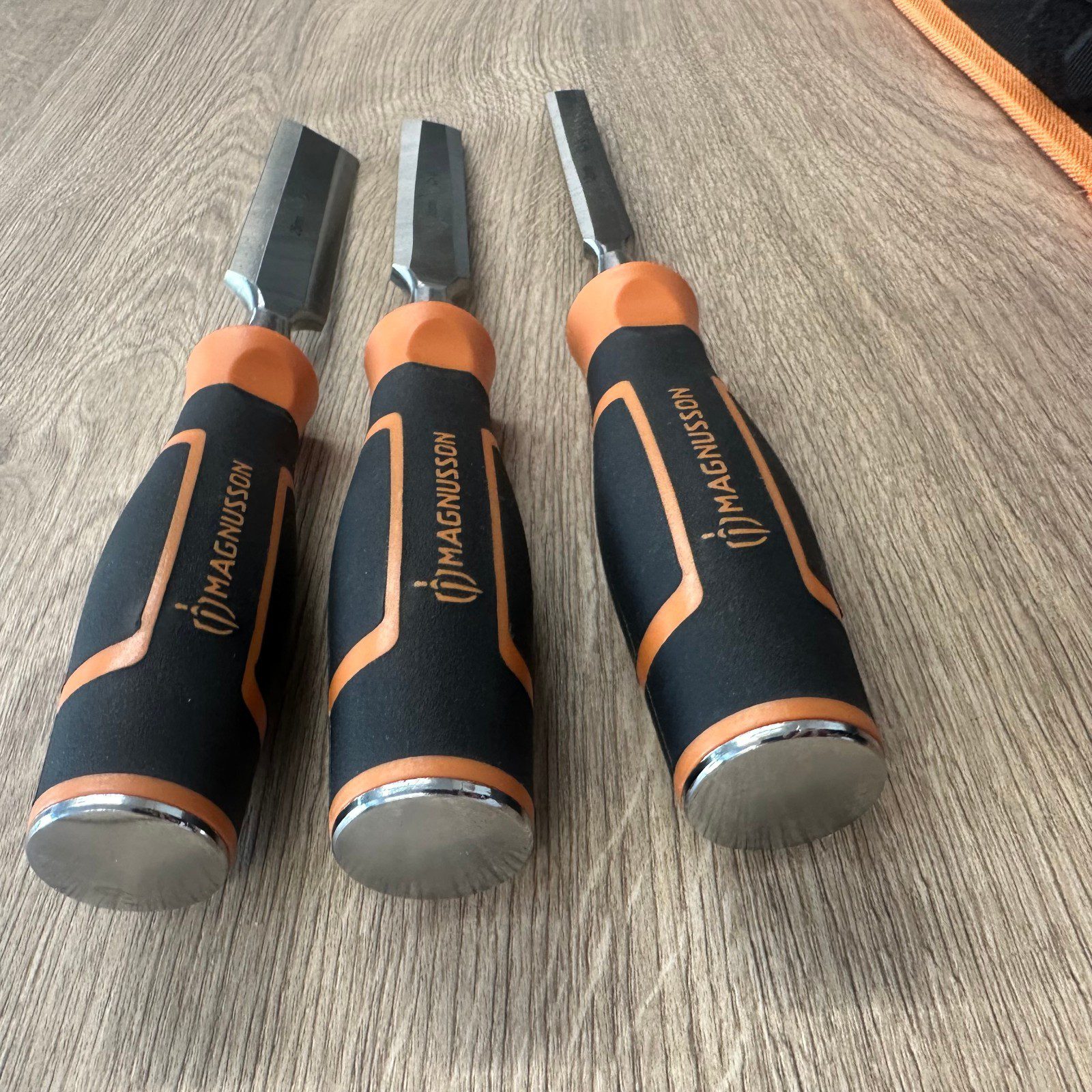 Magnusson Wood Chisel Set 12mm 18mm 25mm With Storage Pouch Used - Image 7