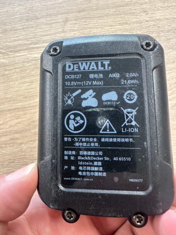 DeWALT Li-Ion Battery 2.0Ah 12V DCB127-XJ Lightweight Compact Powerful XR