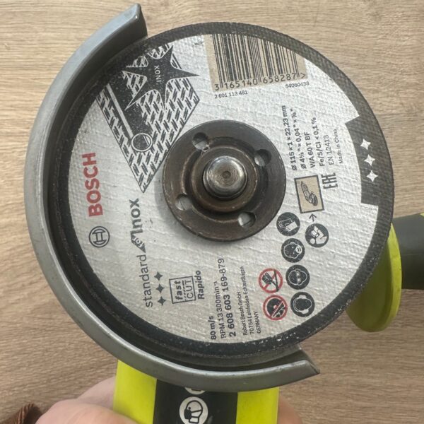 Ryobi R18AG 18V ONE+ 115mm Angle Grinder Bare Unit With Handle Used