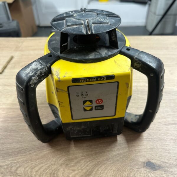 Leica Rugby 620 Rotary Laser Level Kit Rod Eye 160 Receiver Construction Tool