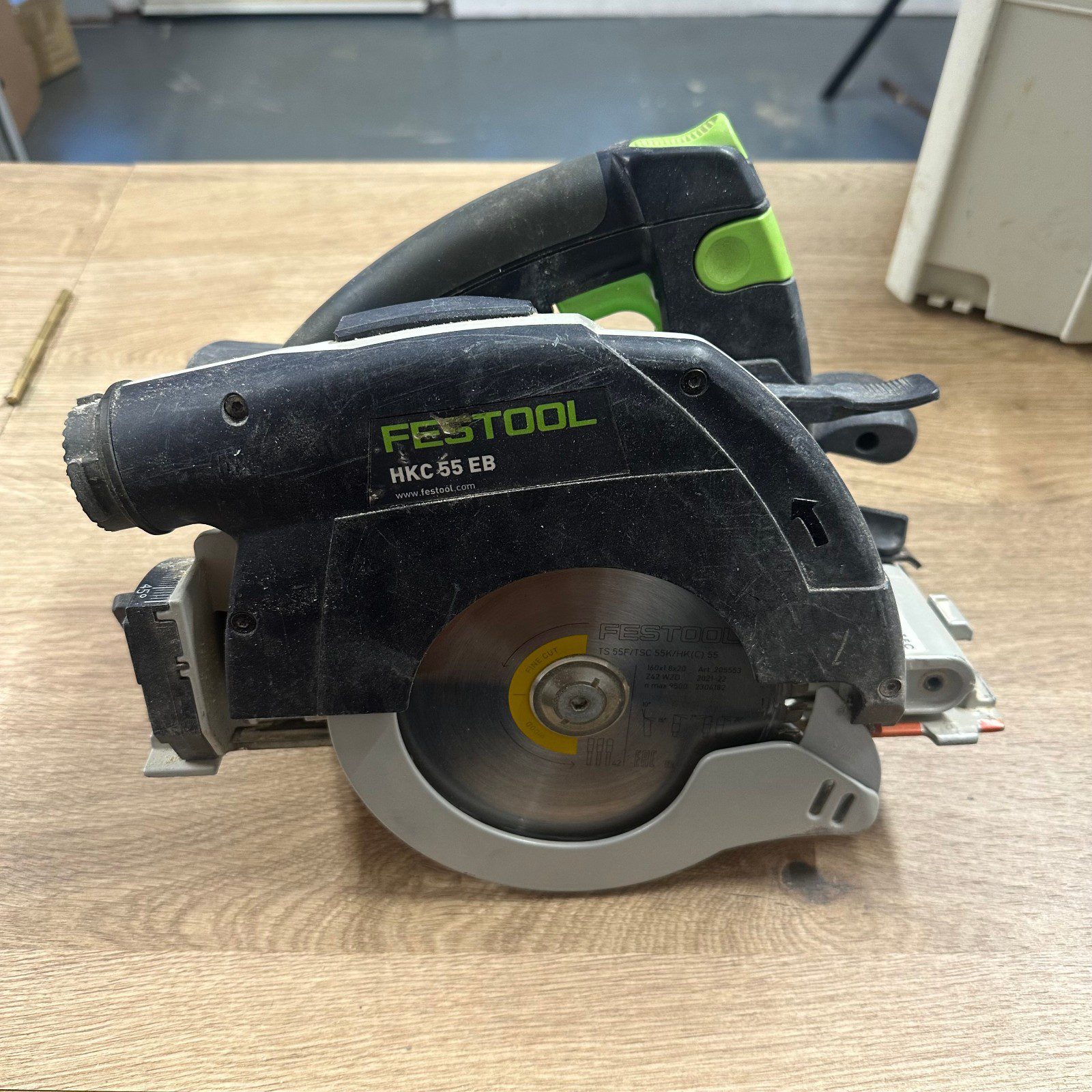 Festool HKC 55 EB Cordless Circular Saw With Systainer Dust Bag Used Working - Image 5