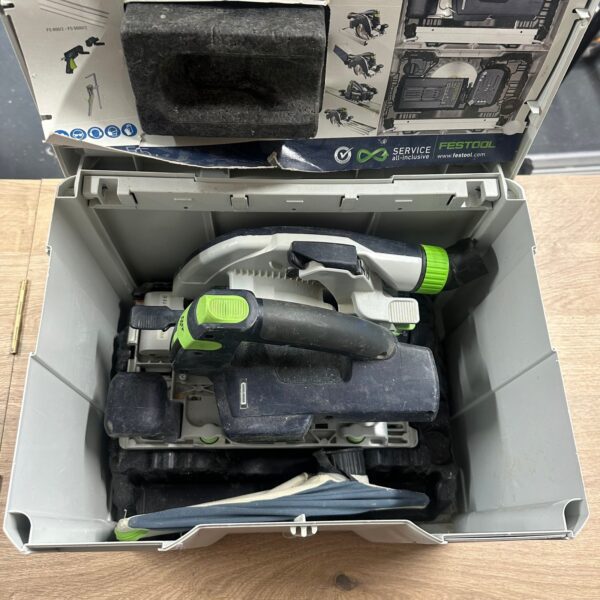 Festool HKC 55 EB Cordless Circular Saw With Systainer Dust Bag Used Working