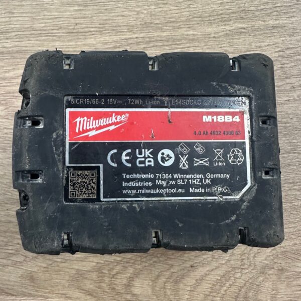 Milwaukee M18B4 18V 4.0Ah Red Lithium Battery Used Genuine