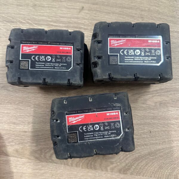 Milwaukee M18B4 18V 4.0Ah Red Lithium Battery Used Genuine