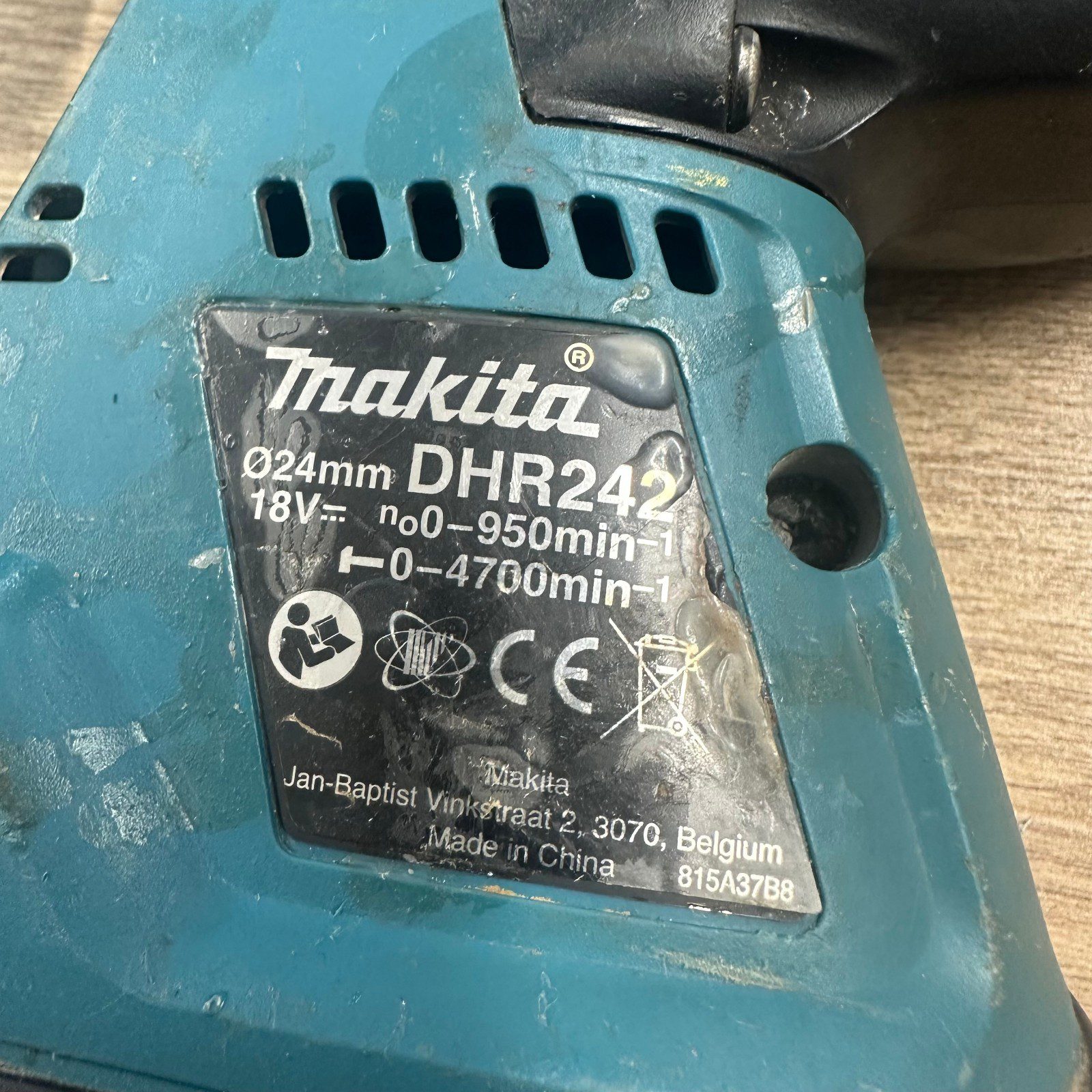 Makita DHR242 18V Brushless SDS Plus Rotary Hammer Drill Bare Unit Body Only - Image 3